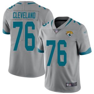 replica Jaguars #76 Ezra Cleveland Silver Men's Stitched NFL Limited Inverted Legend Jersey