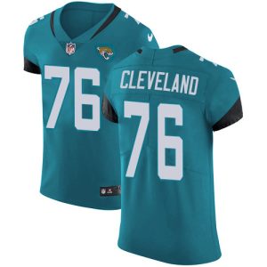 jaguars #76 ezra cleveland teal green alternate men's stitched nfl new elite youth jersey