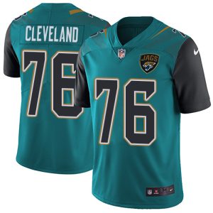 jaguars #76 ezra cleveland teal green team color men's stitched nfl vapor untouchable limited youth jersey