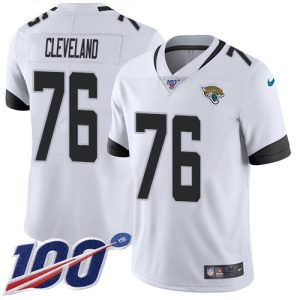 cheap Jaguars #76 Ezra Cleveland White Men's Stitched NFL 100th Season Vapor Limited Jersey