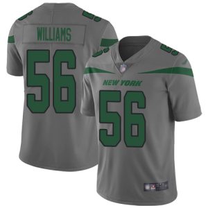 jets #56 quincy williams gray men's stitched nfl limited inverted legend wholesale jersey