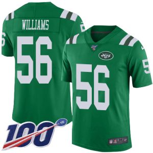 Jets #56 Quincy Williams Green Men's Stitched NFL Limited Rush 100th Season Jersey