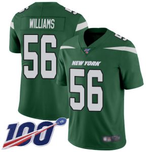 Jets #56 Quincy Williams Green Team Color Men's Stitched NFL 100th Season Vapor Untouchable Limited Jersey