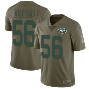 jets #56 quincy williams olive men's stitched nfl limited 2017 salute to service wholesale jersey