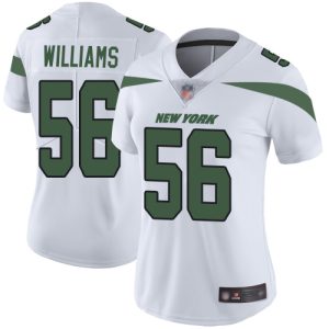 jets #56 quincy williams white women's stitched nfl vapor untouchable limited wholesale jersey