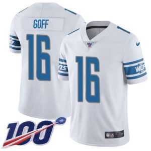 lions #16 jared goff white youth stitched nfl 100th season vapor untouchable limited cheap jersey