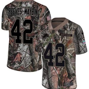 wholesale Lions #42 Jalen Reeves-Maybin Camo Men's Stitched NFL Limited Rush Realtree Jersey