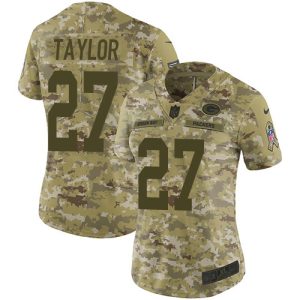 packers #27 patrick taylor camo women's stitched nfl limited 2018 salute to service personalized jersey