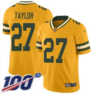 elite Packers #27 Patrick Taylor Gold Men's Stitched NFL Limited Inverted Legend 100th Season Jersey