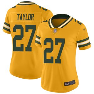 Packers #27 Patrick Taylor Gold Women's Stitched NFL Limited Inverted Legend Jersey