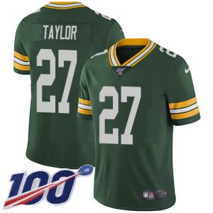 Packers #27 Patrick Taylor Green Team Color Men's Stitched NFL 100th Season Vapor Untouchable Limited Jersey