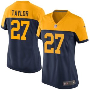 authentic Packers #27 Patrick Taylor Navy Blue Alternate Women's Stitched NFL Vapor Untouchable Limited Jersey