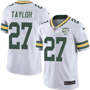 wholesale Packers #27 Patrick Taylor White Men's 100th Season Stitched NFL Vapor Untouchable Limited Jersey