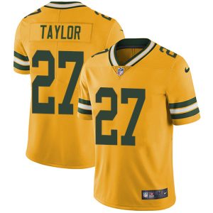 Packers #27 Patrick Taylor Yellow Men's Stitched NFL Limited Rush Jersey