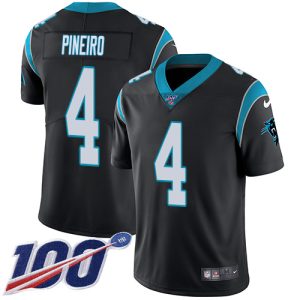 elite Panthers #4 Eddy Pineiro Black Team Color Men's Stitched NFL 100th Season Vapor Untouchable Limited Jersey