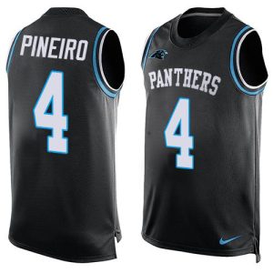 cheap Panthers #4 Eddy Pineiro Black Team Color Men's Stitched NFL Limited Tank Top Jersey