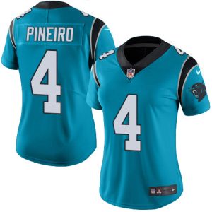 Panthers #4 Eddy Pineiro Blue Alternate Women's Stitched NFL Vapor Untouchable Limited Jersey