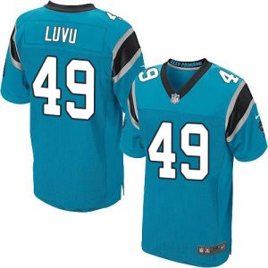 customized Panthers #49 Frankie Luvu Blue Alternate Men's Stitched NFL New Elite Jersey