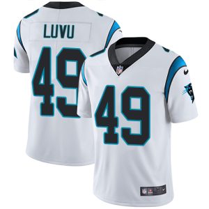 panthers #49 frankie luvu white men's stitched nfl vapor untouchable limited wholesale jersey