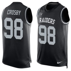 raiders #98 maxx crosby black team color men's stitched nfl limited tank top cheap jersey