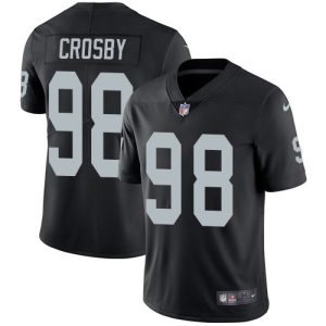 raiders #98 maxx crosby black team color youth stitched nfl vapor untouchable limited authentic jersey