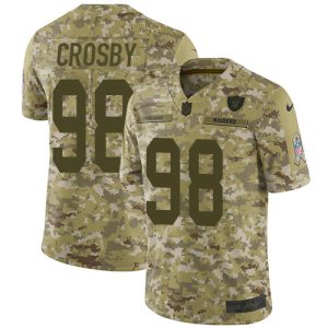 wholesale Raiders #98 Maxx Crosby Camo Men's Stitched NFL Limited 2018 Salute To Service Jersey