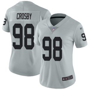 raiders #98 maxx crosby silver women's stitched nfl limited inverted legend limited jersey