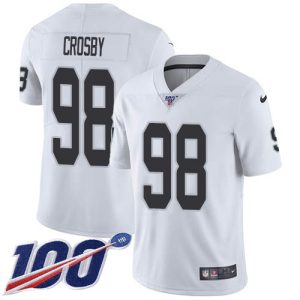 Raiders #98 Maxx Crosby White Men's Stitched NFL 100th Season Vapor Untouchable Limited Jersey