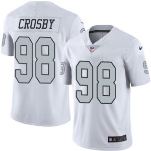 wholesale Raiders #98 Maxx Crosby White Men's Stitched NFL Limited Rush Jersey