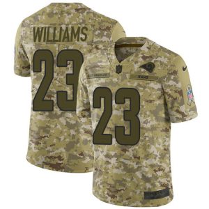 rams #23 kyren williams camo men's stitched nfl limited 2018 salute to service limited jersey