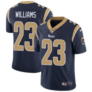 rams #23 kyren williams navy blue team color youth stitched nfl vapor untouchable limited youth jersey