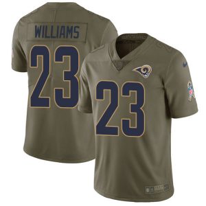 rams #23 kyren williams olive youth stitched nfl limited 2017 salute to service limited jersey