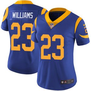 Rams #23 Kyren Williams Royal Blue Alternate Women's Stitched NFL Vapor Untouchable Limited Jersey