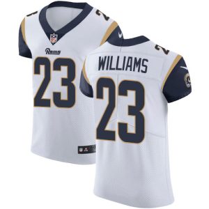 rams #23 kyren williams white men's stitched nfl vapor untouchable elite customized jersey