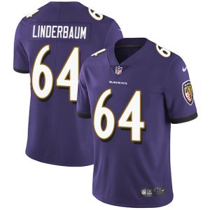 authentic Ravens #64 Tyler Linderbaum Purple Team Color Men's Stitched NFL Vapor Untouchable Limited Jersey