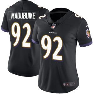 ravens #92 justin madubuike black alternate women's stitched nfl vapor untouchable limited wholesale jersey