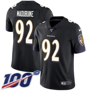 ravens #92 justin madubuike black alternate youth stitched nfl 100th season vapor untouchable limited cheap jersey