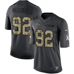 ravens #92 justin madubuike black men's stitched nfl limited 2016 salute to service authentic jersey