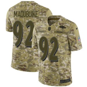 limited Ravens #92 Justin Madubuike Camo Youth Stitched NFL Limited 2018 Salute To Service Jersey