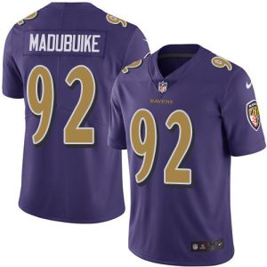 wholesale Ravens #92 Justin Madubuike Purple Men's Stitched NFL Limited Rush Jersey