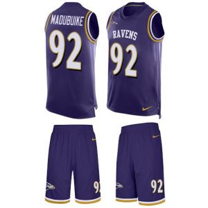 personalized Ravens #92 Justin Madubuike Purple Team Color Men's Stitched NFL Limited Tank Top Suit Jersey