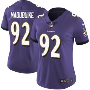 Ravens #92 Justin Madubuike Purple Team Color Women's Stitched NFL Vapor Untouchable Limited Jersey