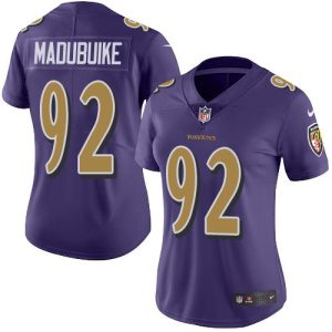 Ravens #92 Justin Madubuike Purple Women's Stitched NFL Limited Rush Jersey