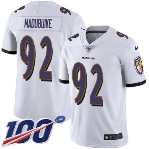 authentic Ravens #92 Justin Madubuike White Men's Stitched NFL 100th Season Vapor Untouchable Limited Jersey