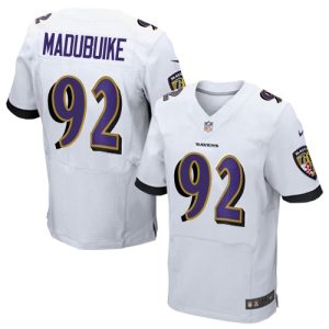 Ravens #92 Justin Madubuike White Men's Stitched NFL New Elite Jersey