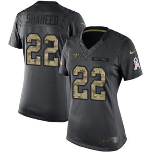 saints #22 rashid shaheed black women's stitched nfl limited 2016 salute to service wholesale jersey