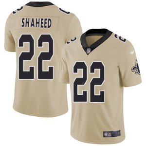 wholesale Saints #22 Rashid Shaheed Gold Men's Stitched NFL Limited Inverted Legend Jersey