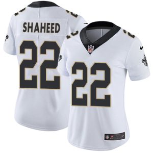 wholesale Saints #22 Rashid Shaheed White Women's Stitched NFL Vapor Untouchable Limited Jersey