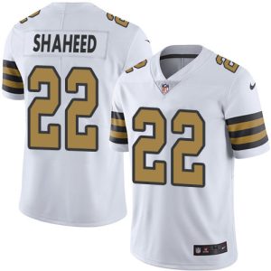 custom Saints #22 Rashid Shaheed White Youth Stitched NFL Limited Rush Jersey