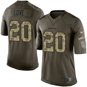 replica Seahawks #20 Julian Love Green Men's Stitched NFL Limited 2015 Salute To Service Jersey